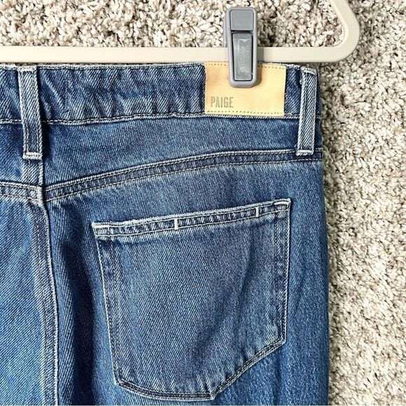 Paige Jeans Women’s 27 Noella Sledge Destructed Distressed Denim Straight Crop - Picture 9 of 12